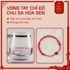 Vòng Tay Chỉ Đỏ Liên Hoa Chu Sa
