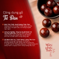 Vòng Tay Gỗ Tử Đàn Hoa Sen Không Kết - 10mm