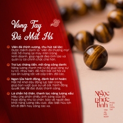 Vòng Tay Đá Mắt Hổ Nâu Kim Cang Chuỳ - 12mm