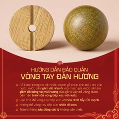 Vòng Tay Gỗ Đàn Hương Kim Ngân Xanh