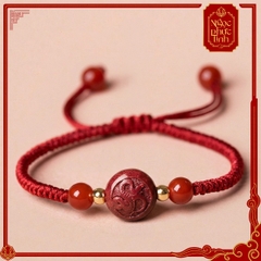 Vòng Tay Chỉ Đỏ Dây Kết 12 Hoa Giáp