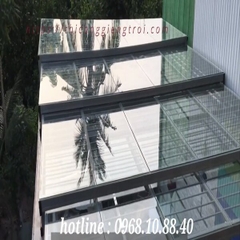 Thi Công Mái Kính Trượt Tự Động Xếp Nhiều Lớp