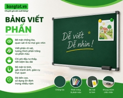 Bảng từ xanh viết phấn dạy học với kích thước đa dạng, kiểu dáng đẹp mắt