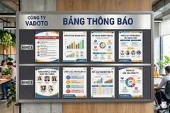Bảng Ghim Nỉ Màu Ghi T6002 Treo Tường Cỡ Lớn VADOTO