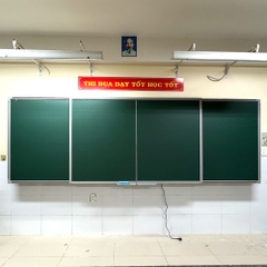 Hệ Bảng Trượt Liền Khối 2 Lớp Gồm 4 Bảng Dạy Học (2 Bảng Cố Đinh – 2 Bảng Trượt Kết Hợp TIVI)