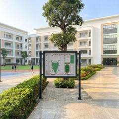Bảng Sơ Đồ Trường Học, Bảng Tin Ngoài Trời Có Cửa Kính Khóa An Toàn