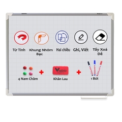 Bảng Từ Trắng Treo Tường Cao Cấp Cỡ Nhỏ Vadoto NanoTech