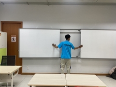 Hệ Bảng Trượt Liền Khối Dạy Học Trung Học Cơ Sở – Trung Học Phổ Thông – 2 Bảng Từ Trắng Trượt Ngang Kết Hợp Màn Hình