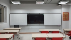 Hệ Bảng Trượt Liền Khối Dạy Học Trung Học Cơ Sở – Trung Học Phổ Thông – 2 Bảng Từ Trắng Trượt Ngang Kết Hợp Màn Hình