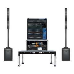 Dàn âm thanh đa năng sân khấu biểu diễn, cafe nhạc sống, karaoke Column Array SK24 (Electro-Voice Evolve 50M, Mixer Yamaha MG16XU, JKAudio X9900 Pro, B9, Tủ Rack ABS 4U)
