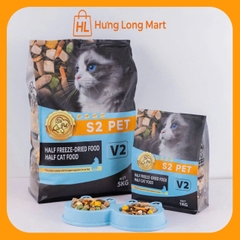 S2 PET V2 plus 5kg Hạt siêu gấp đôi topping, phục hồi toàn diện cho mèo mọi lứa tuổi