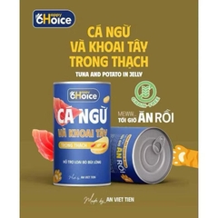 (COMBO 5 Lon)Happy Choice Thức ăn cho mèo  pate Combo 5 lon pate choice 400g tổng từ thịt cá ngừ thật giàu protein & taurine Hạt pet shop cao cấp vitamin meo