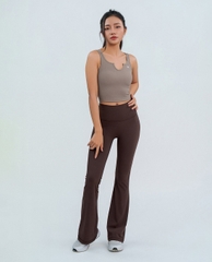 Quần leggings nữ ống loe lưng cao