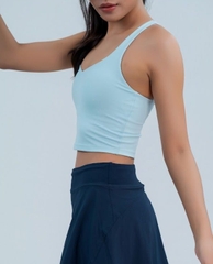 Áo bra thể thao nữ cổ vuông đan dây