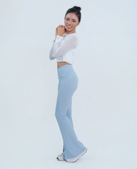 Quần leggings nữ cạp chéo ống loe