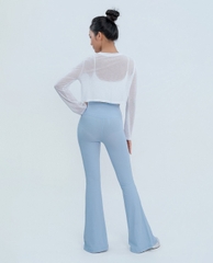 Quần leggings nữ cạp chéo ống loe