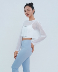 Quần leggings nữ cạp chéo ống loe