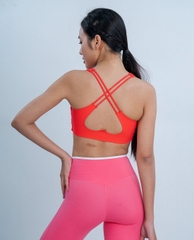 Áo bra thể thao nữ cổ tròn dây chéo
