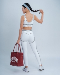 Áo bra thể thao nữ cổ U phối viền