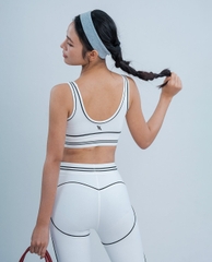 Quần leggings thể thao nữ cạp cao phối viền