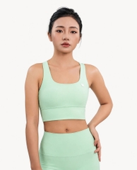 Áo bra thể thao nữ cổ vuông dây đan