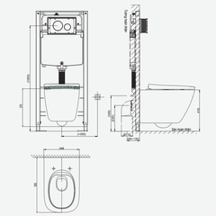 Bàn cầu treo tường V901