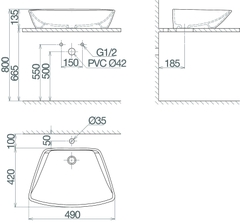 Chậu dương bàn CD16