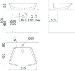 Chậu dương bàn CD17
