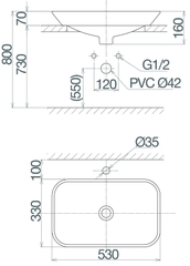 Chậu bán dương bàn V28