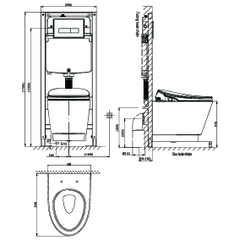 Bàn cầu treo tường V909D - BST SAPA