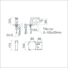 Vòi cảm ứng dùng pin VG1028.1