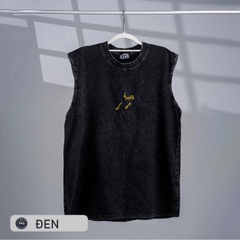 Áo Tanktop Wash Nam thêu ngựa Vintage - EX3