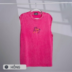 Áo Tanktop Wash Nam thêu ngựa Vintage - EX3