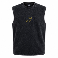 Áo Tanktop Wash Nam thêu ngựa Vintage - EX3