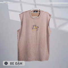 Áo Tanktop Wash Nam thêu ngựa Vintage - EX3