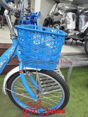 Xe đạp trẻ em nữ PTCYCLES Windows 500 Sườn đơn thiên nga màu Xanh Biển