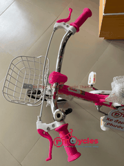 Xe đạp trẻ em nữ PTCYCLES171 12 màu Hồng đậm