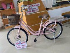 Xe đạp trẻ em nữ Mochi M99 Sườn đôi 22 màu Hồng
