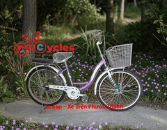 Xe đạp nữ PTCYCLES Windows 580 Sườn đơn thiên nga màu Tím