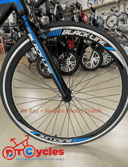 Xe đạp đua BlackLine Bánh 700c Khung nhôm màu Đen-Đỏ