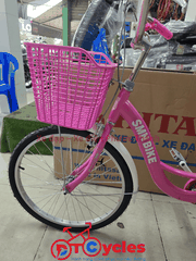 Xe đạp nữ PTCYCLES Windows 580 Sườn đơn thiên nga màu Hồng 2