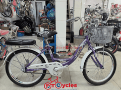 Xe đạp trẻ em nữ PTCYCLES Windows 500 Sườn đơn thiên nga màu Tím