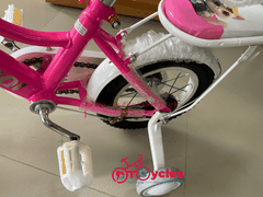 Xe đạp trẻ em nữ PTCYCLES171 12 màu Hồng đậm