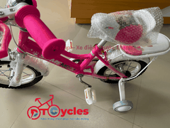 Xe đạp trẻ em nữ PTCYCLES171 12 màu Hồng đậm