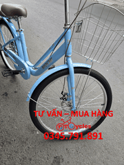 Xe đạp nữ Mochi M99 Sườn đôi 24 màu Xanh Biển