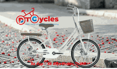 Xe đạp nữ Mochi M99 Sườn đôi 24 màu Trắng