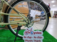 Xe đạp nữ Abraham Có đề Hợp kim màu Trắng
