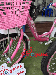 Xe đạp trẻ em nữ PTCYCLES Windows 500 Sườn đơn thiên nga màu Hồng