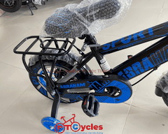 Xe đạp trẻ em nam Abraham SPORT 12 Sườn đôi màu Xanh dương-Đen