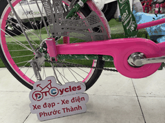 Xe đạp nữ PTCYCLES Windows 580 Sườn đôi thiên nga màu Hồng